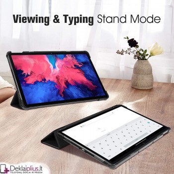 Dirbtinės odos atverčiamas dėklas - juodas (Lenovo ideatab P11 J606f/P11 Plus J616F)